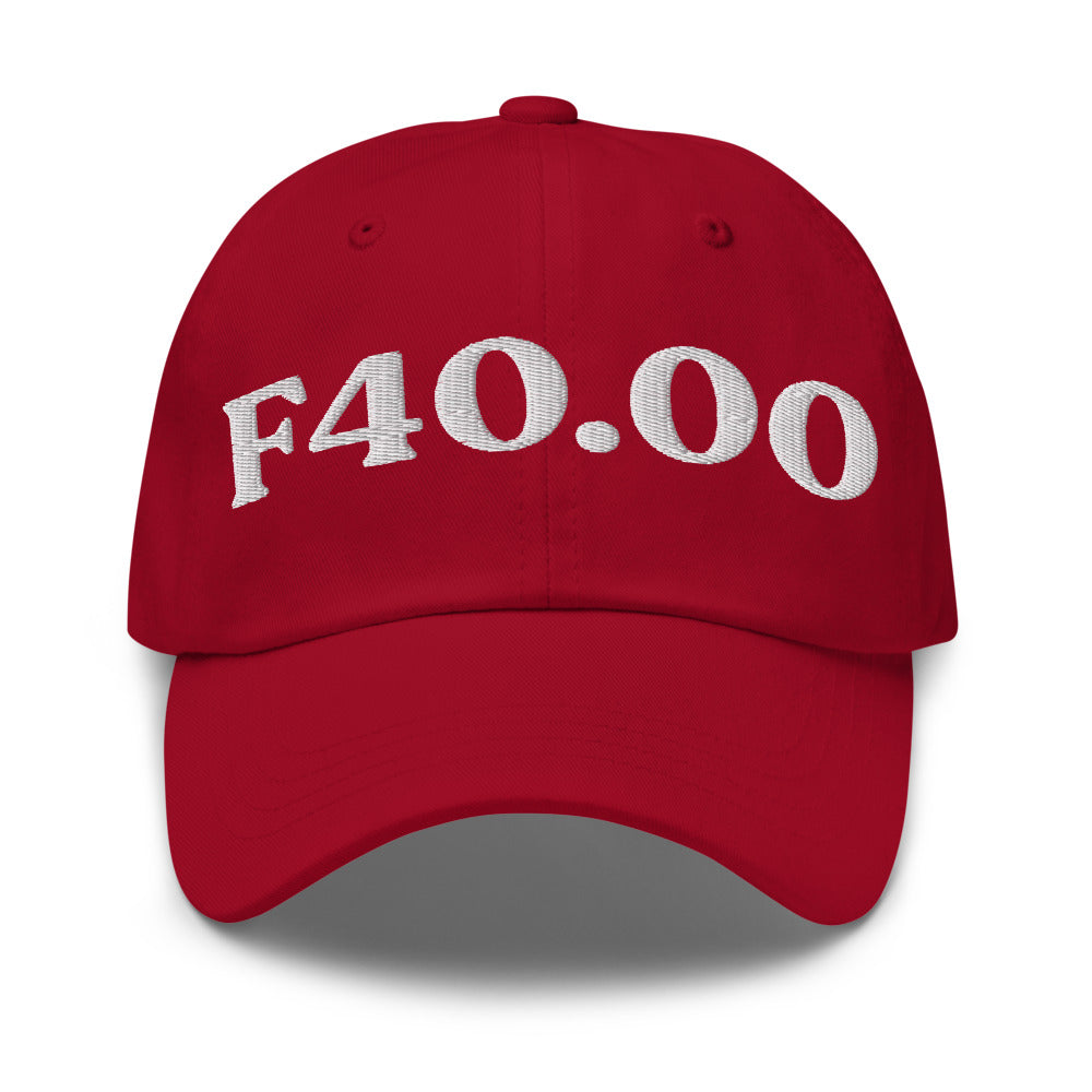 F40.00 - Cranberry / White