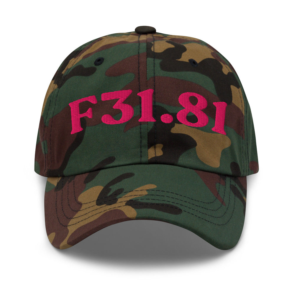 F31.81 Bipolar II Disorder - Green Camo / Flamingo