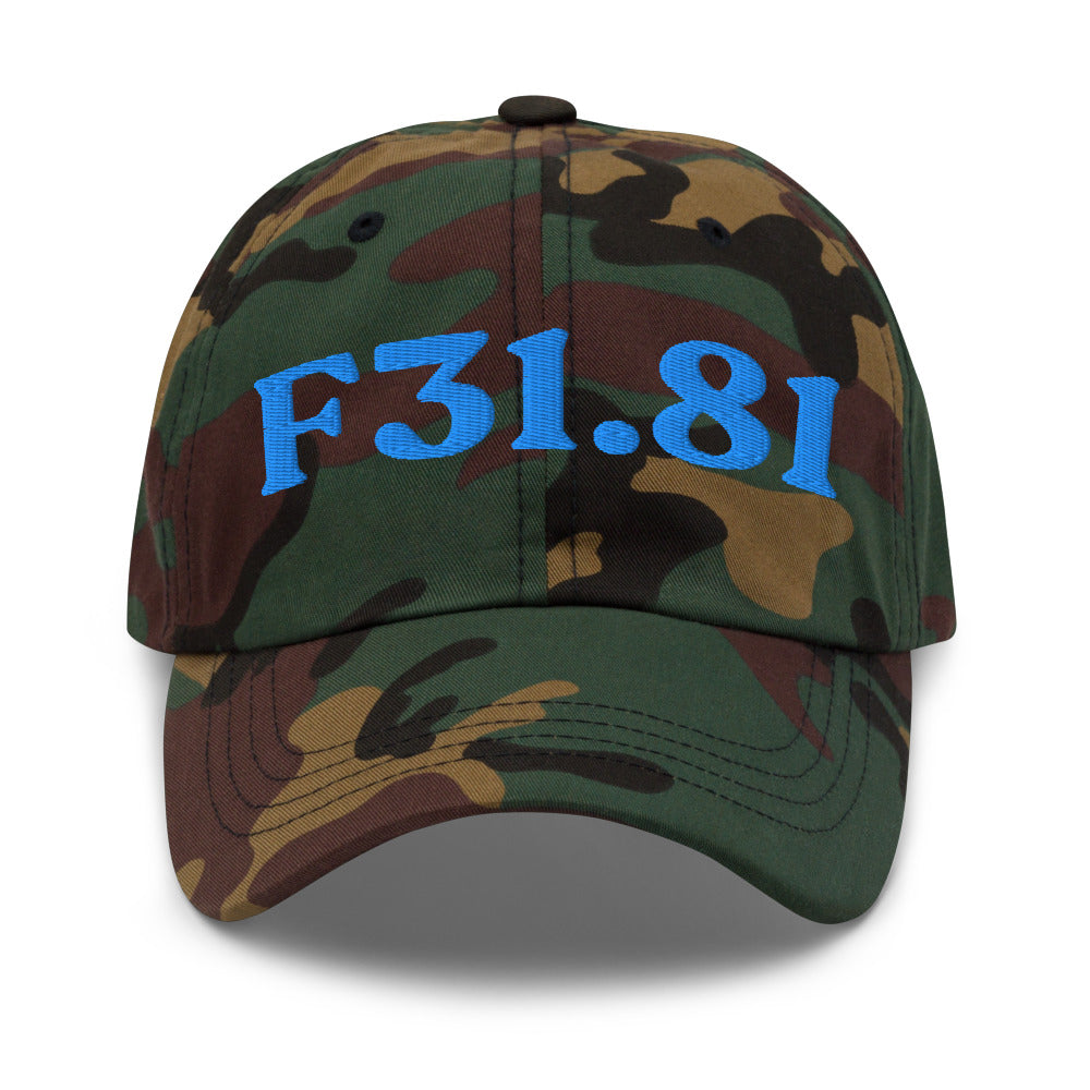 F31.81 Bipolar II Disorder - Green Camo / Aqua/Teal
