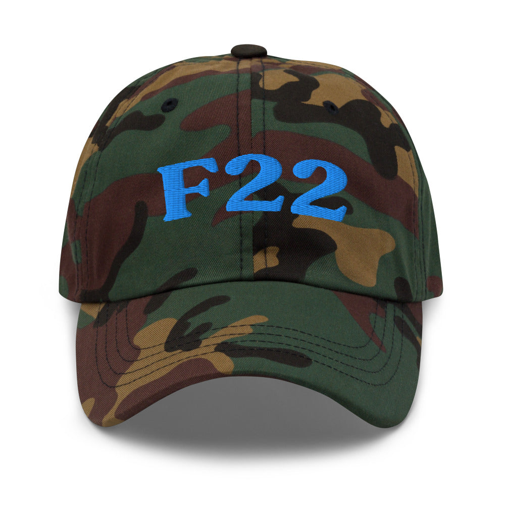 F22 Delusional Disorder - Green Camo / Aqua/Teal