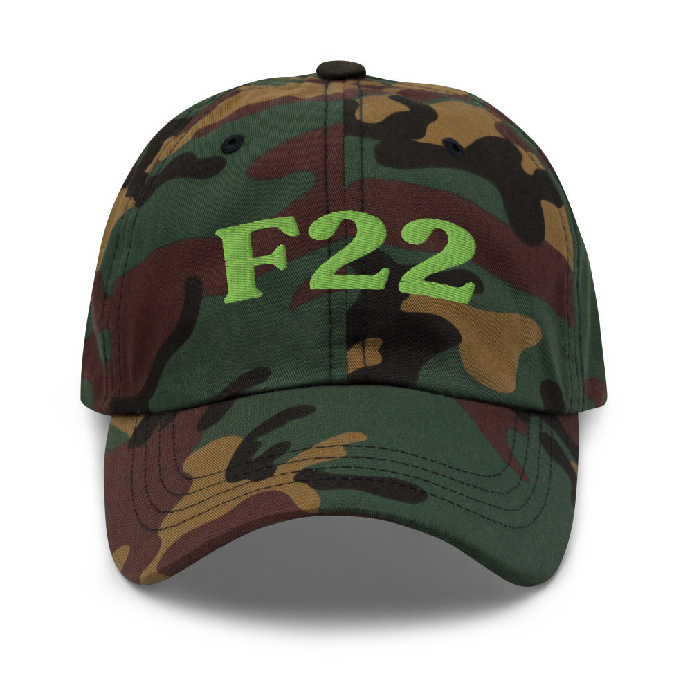 F22 Delusional Disorder - Green Camo / Kiwi Green