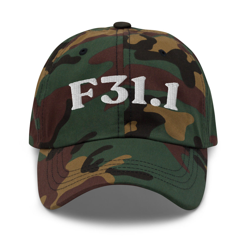 F31.1 Bipolar I Disorder, Manic Episode - Green Camo / White
