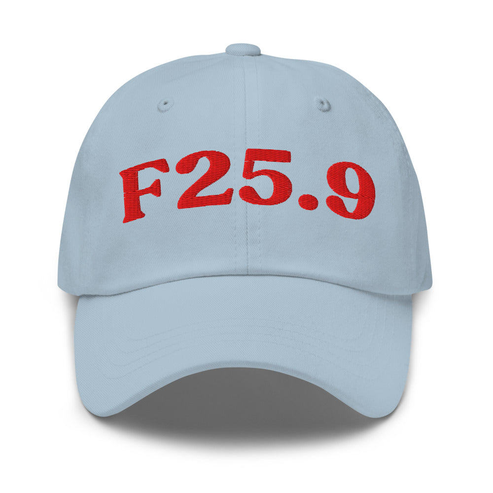 F25.9 Schizoaffective Disorder - Light Blue / Red