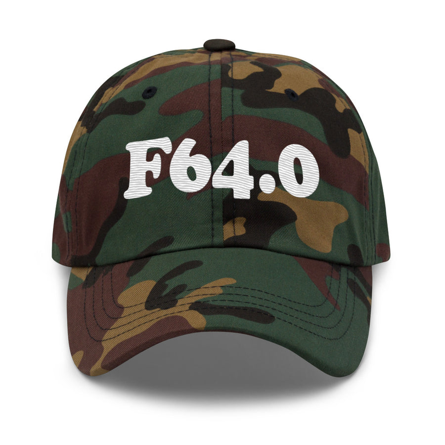 F64.0 Transsexualism: White-rectangle Classic Dad Hat