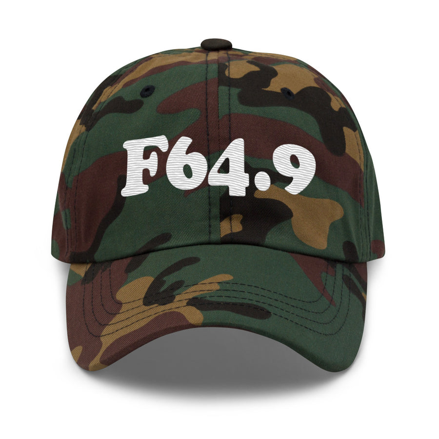 F64.9 Gender Identity Disorder, Unspecified: White-rectangle Classic Dad Hat