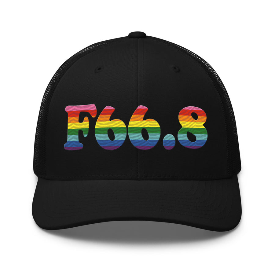 F66.8 Other Psychosexual Development Disorders: 8-Stripe Pride Retro Trucker Hat