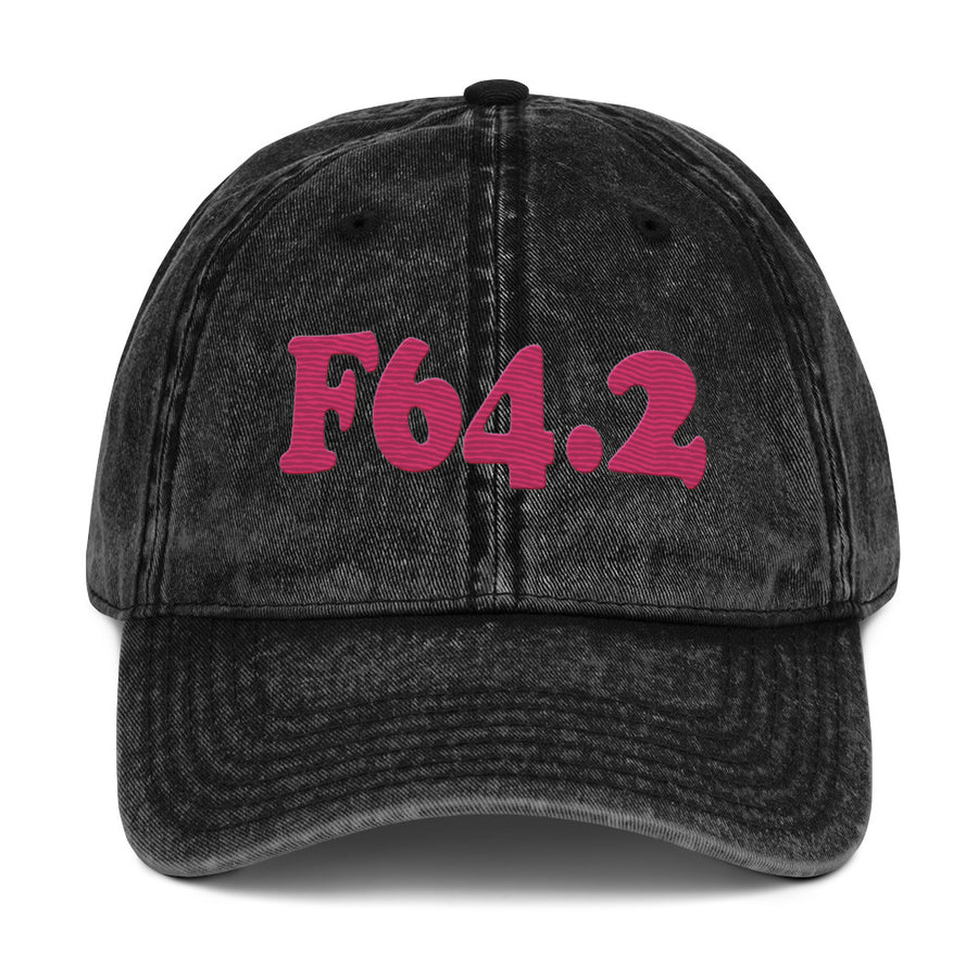 F64.2 Gender Identity Disorder of Childhood: Pink-rectangle Vintage Cap
