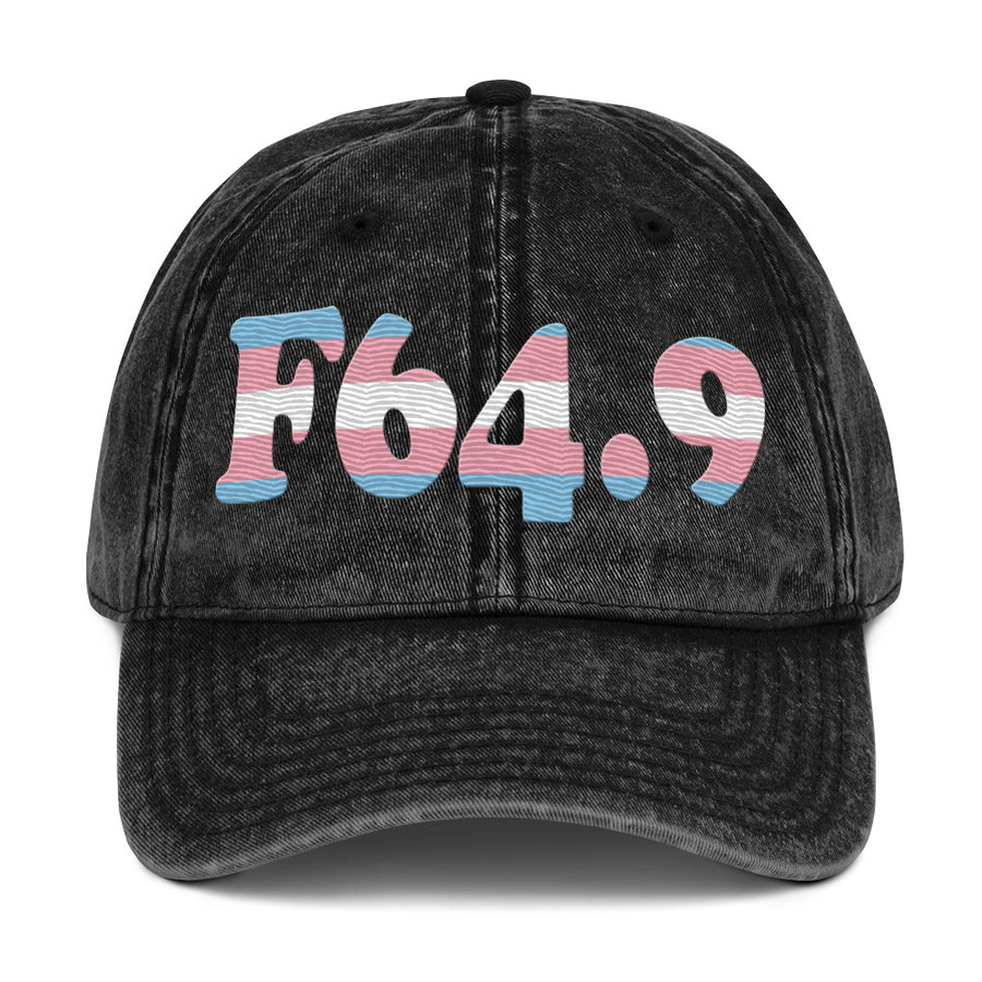 F64.9 Gender Identity Disorder, Unspecified: Trans Pride Vintage Cap