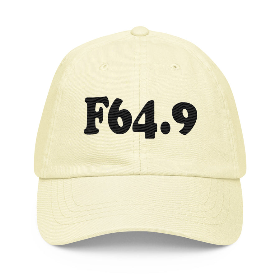 F64.9 Gender Identity Disorder, Unspecified: Black-rectangle Pastel Baseball Hat