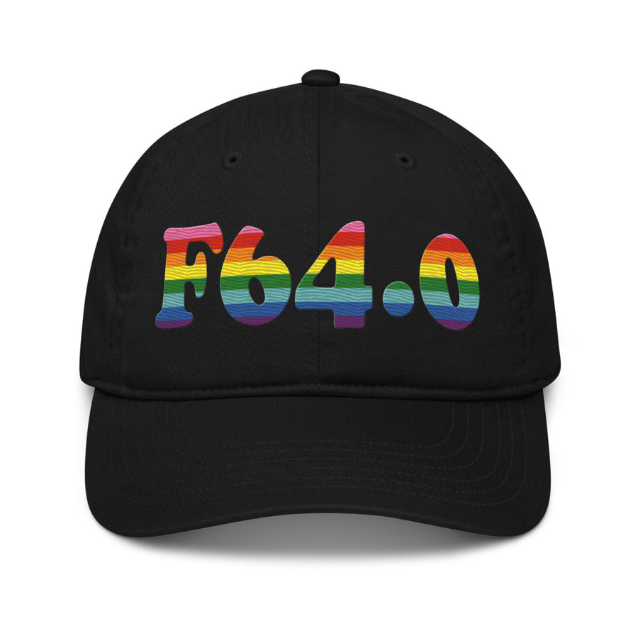 F64.0 Transsexualism: 8-Stripe Pride Organic Baseball Cap