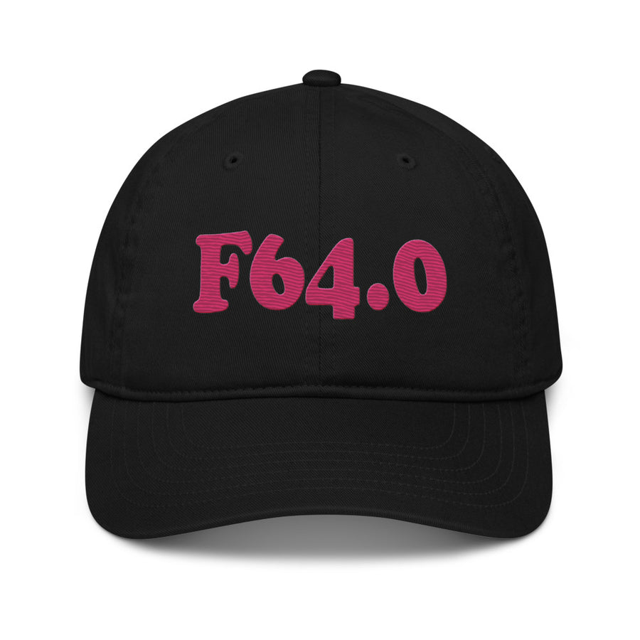 F64.0 Transsexualism: Pink-rectangle Organic Baseball Cap