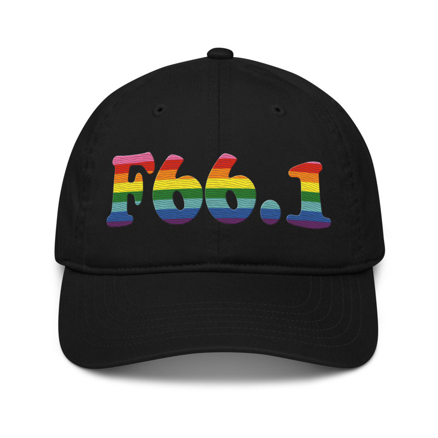 F66.1 Egodystonic Sexual Orientation: 8-Stripe Pride Organic Baseball Cap