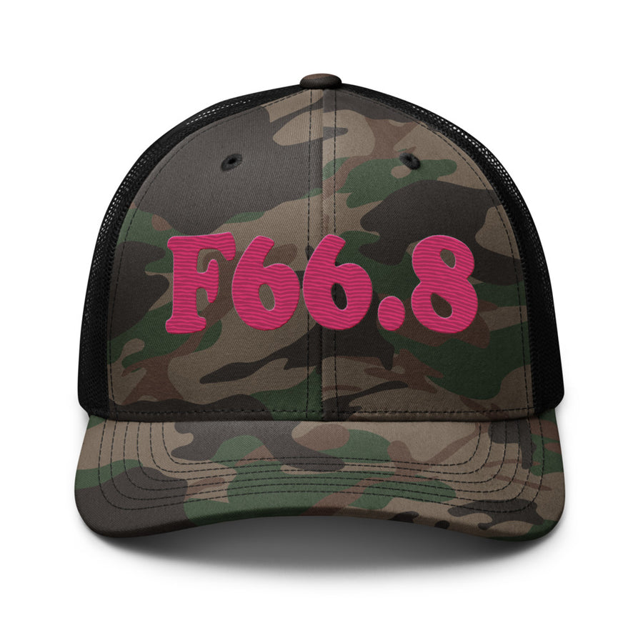 F66.8 Other Psychosexual Development Disorders: Pink-rectangle Camouflage Trucker Hat