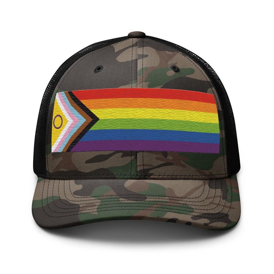 Progress + Intersex Pride Camouflage Trucker Hat