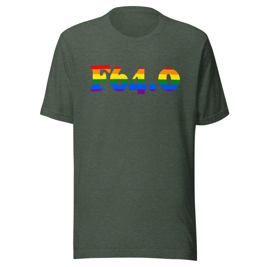 F64.0 Transsexualism: 6-Stripe Pride Staple T-Shirt