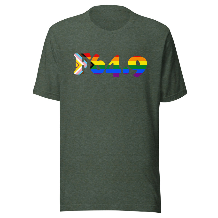 F64.9 Gender Identity Disorder, Unspecified: Progress + Intersex Pride Staple T-Shirt