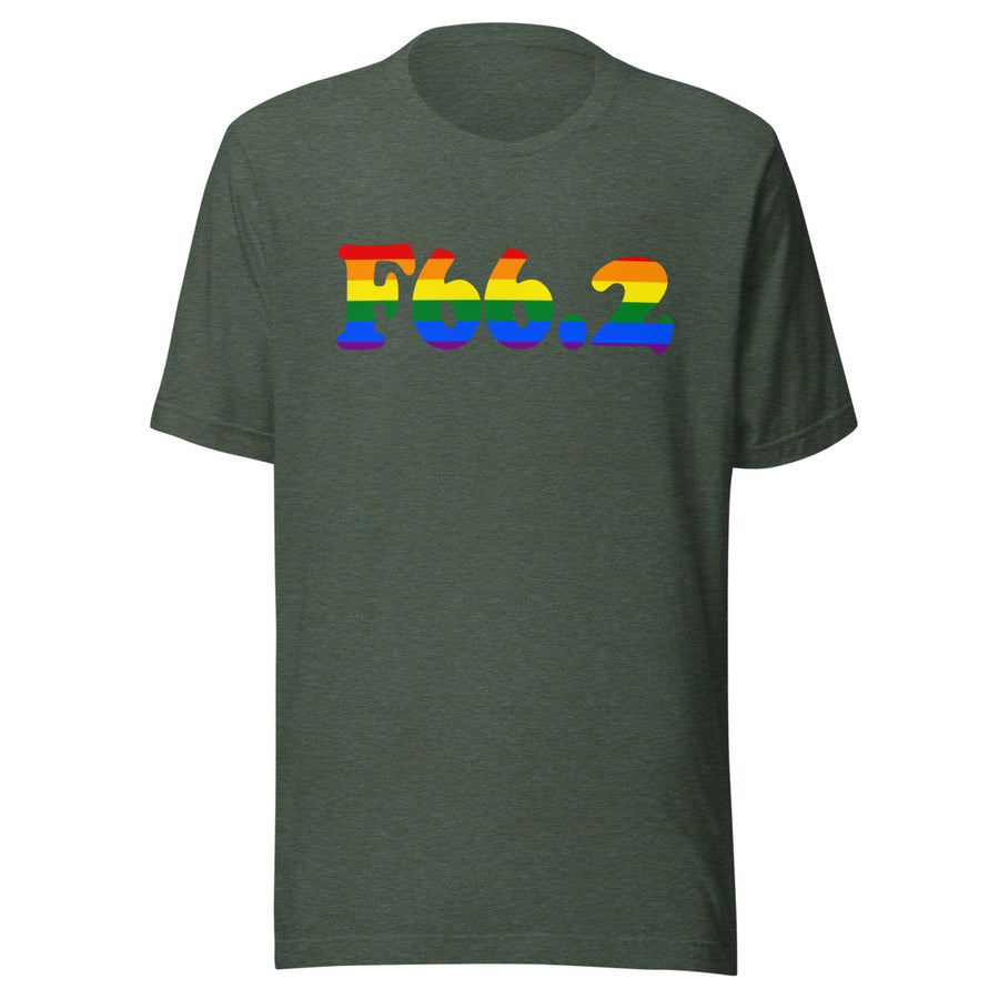 F66.2 Sexual Relationship Disorder: 6-Stripe Pride Staple T-Shirt