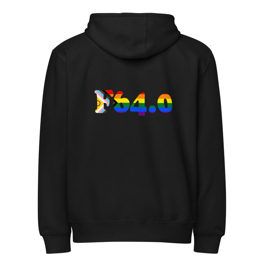 F64.0 Transsexualism: Progress + Intersex Pride Full-Zip Hoodie