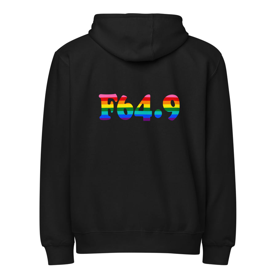 F64.9 Gender Identity Disorder, Unspecified: 8-Stripe Pride Full-Zip Hoodie