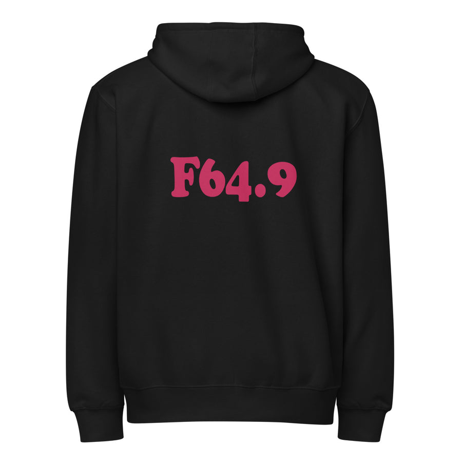 F64.9 Gender Identity Disorder, Unspecified: Pink-rectangle Full-Zip Hoodie