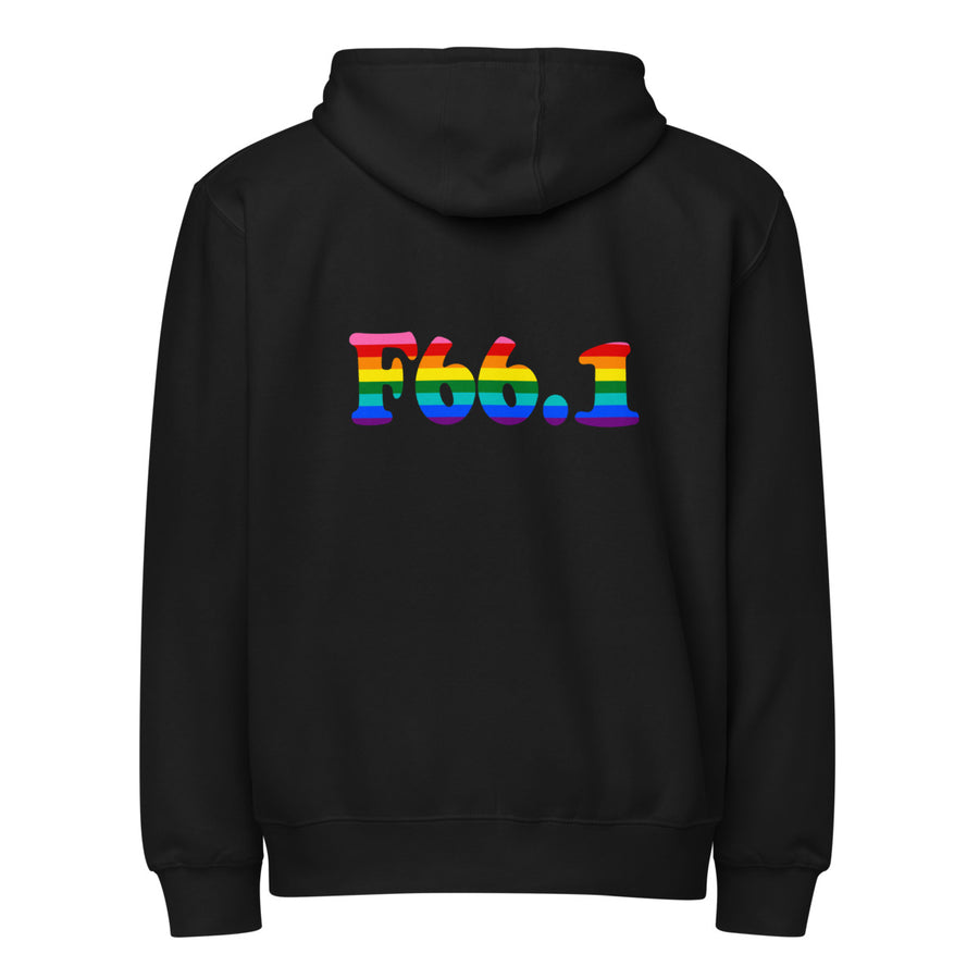 F66.1 Egodystonic Sexual Orientation: 8-Stripe Pride Full-Zip Hoodie