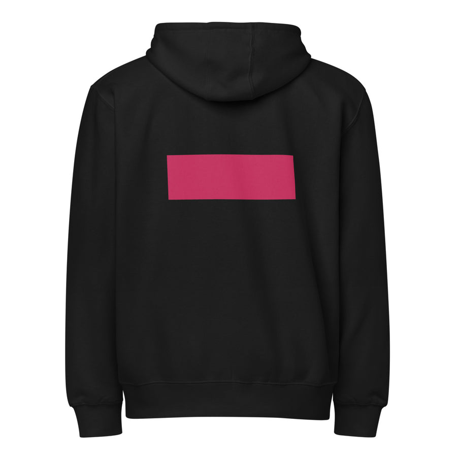 Pink-rectangle Full-Zip Hoodie