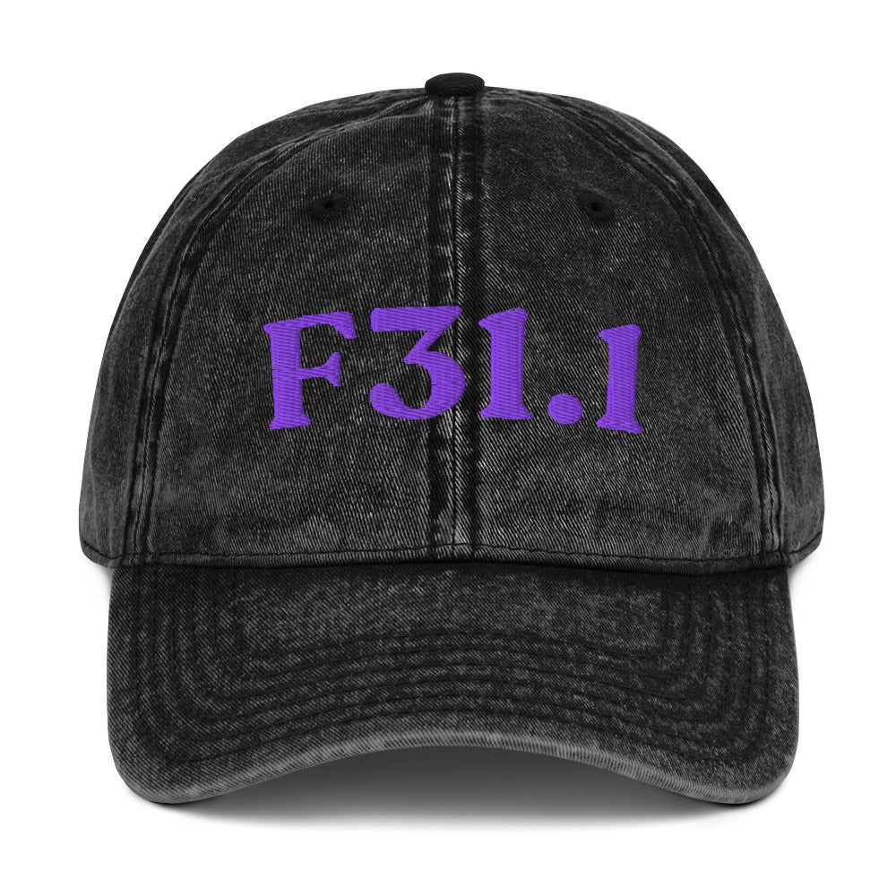 F31.1 Bipolar I Disorder, Manic Episode - Black / Purple
