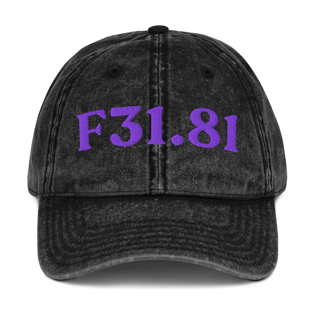 F31.81 Bipolar II Disorder - Black / Purple