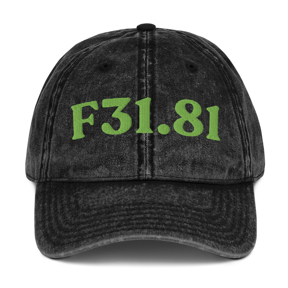 F31.81 Bipolar II Disorder - Black / Kiwi Green