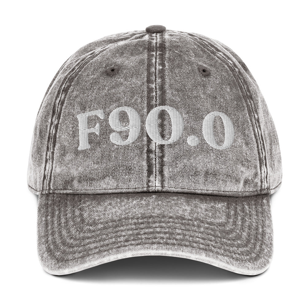 F90.0 ADHD, Predominantly Inattentive - Charcoal Grey / White