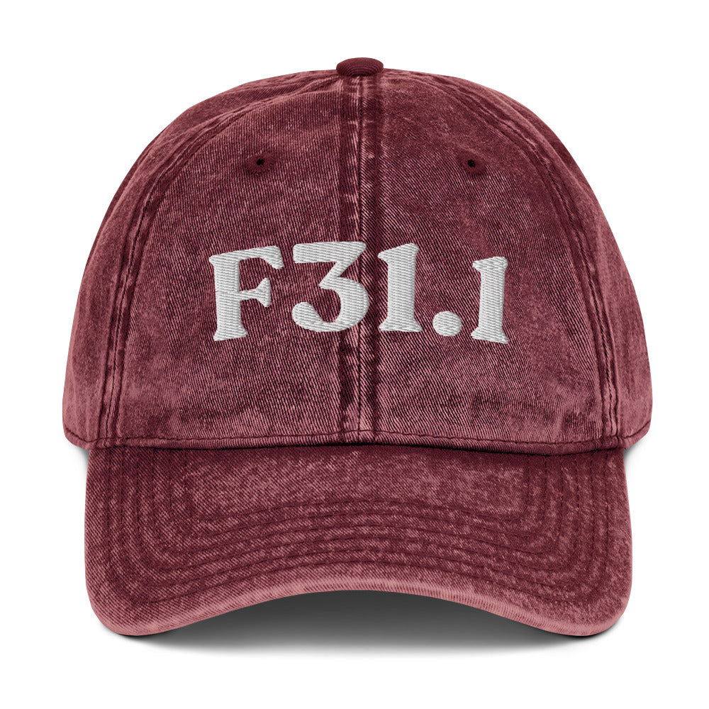F31.1 Bipolar I Disorder, Manic Episode - Maroon / White