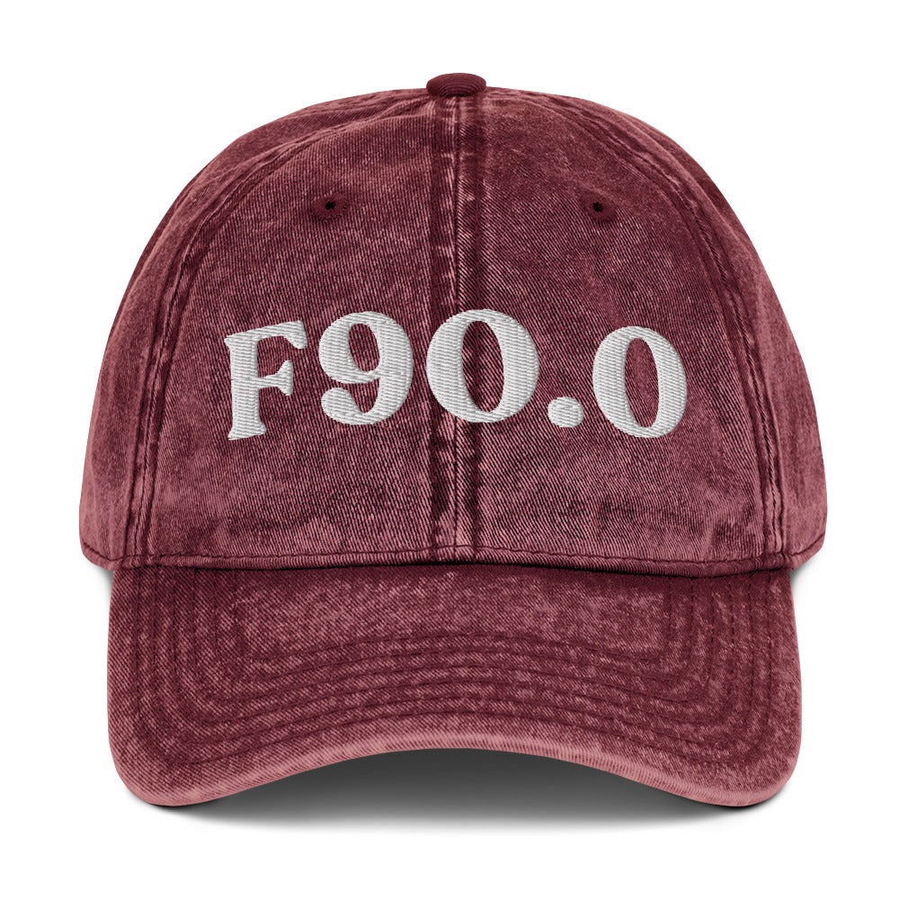 F90.0 ADHD, Predominantly Inattentive - Maroon / White