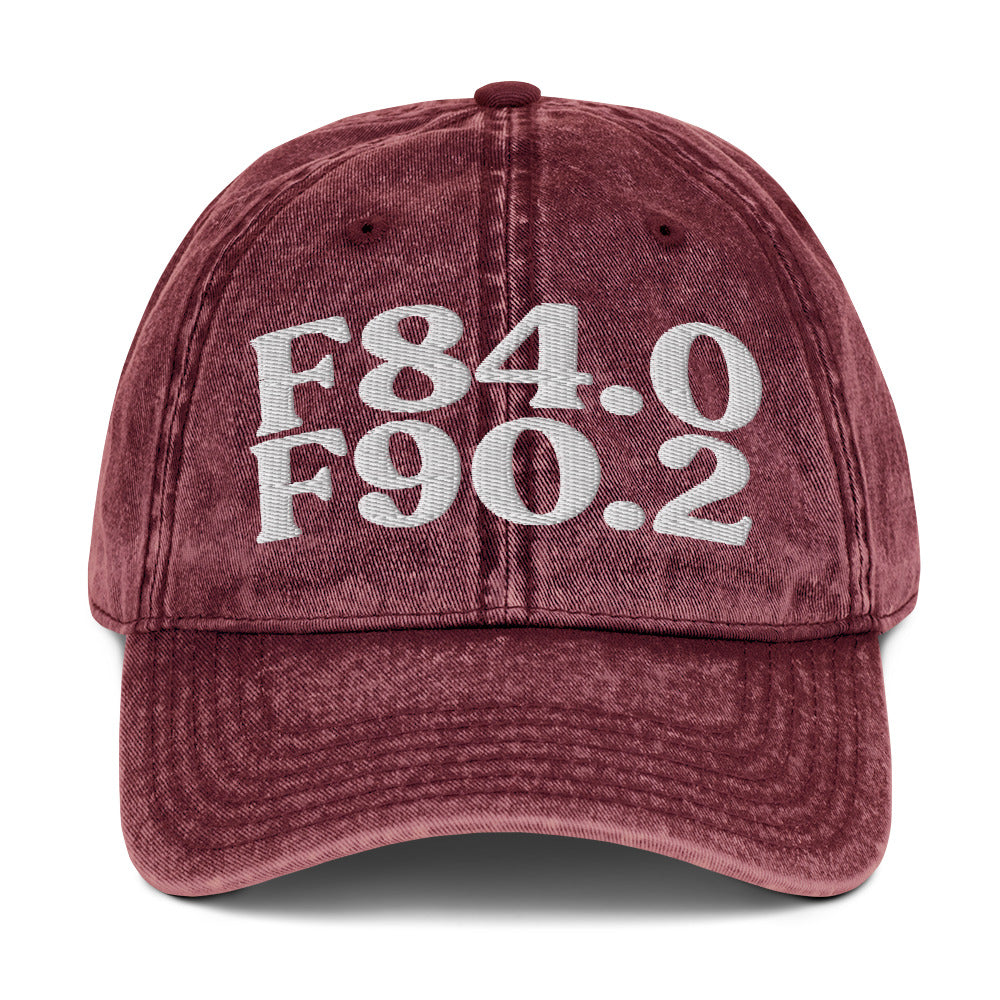 AuDHD (Autism + ADHD) - Maroon / White