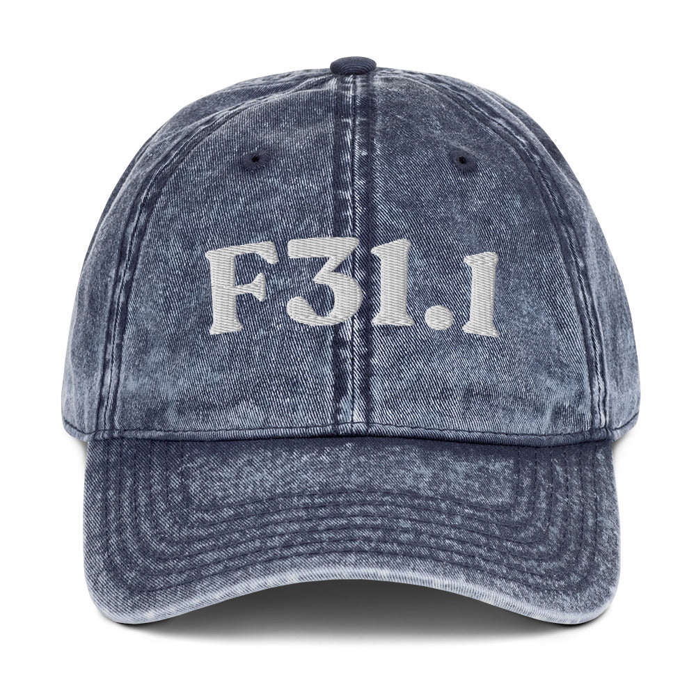 F31.1 Bipolar I Disorder, Manic Episode - Navy / White