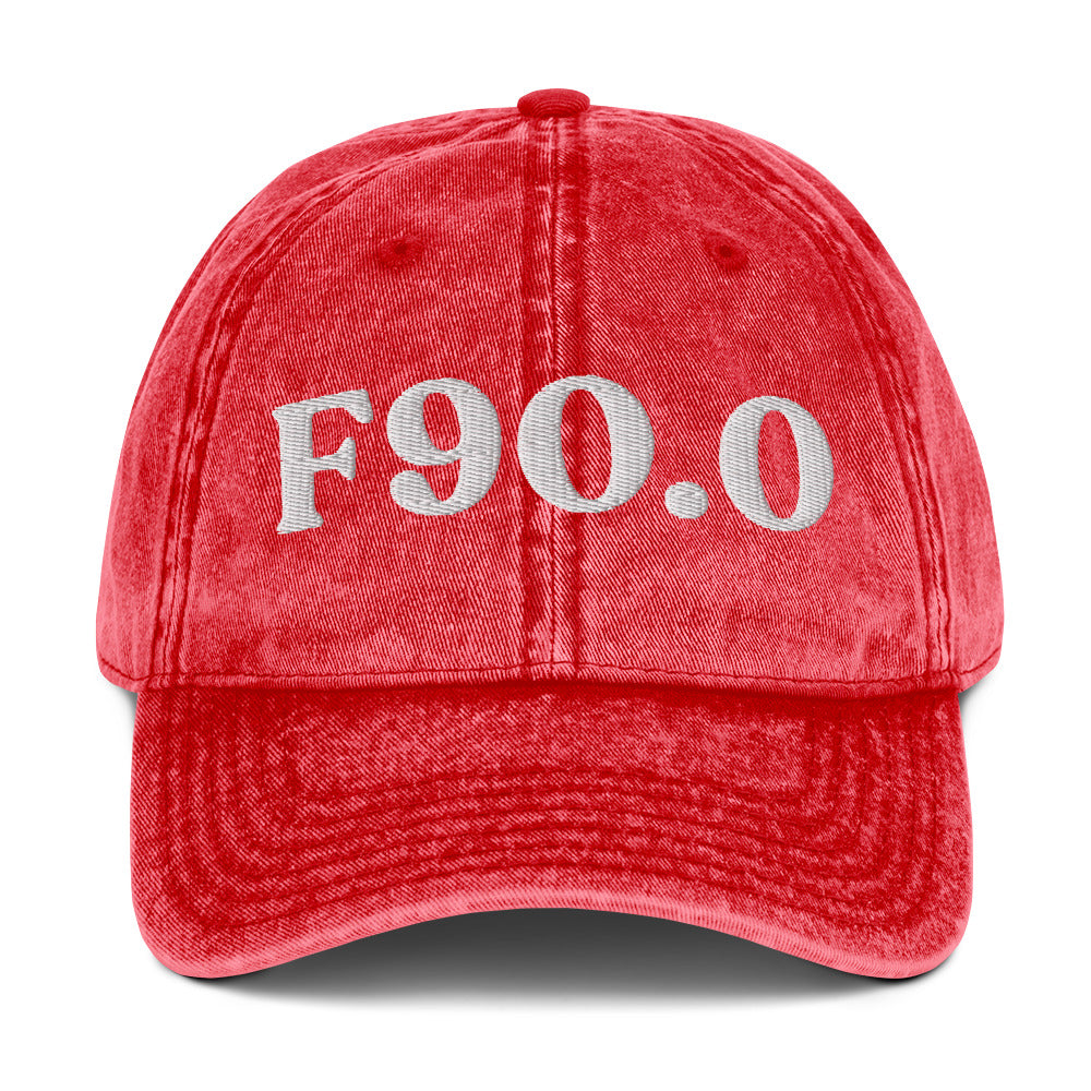 F90.0 ADHD, Predominantly Inattentive - Red / White